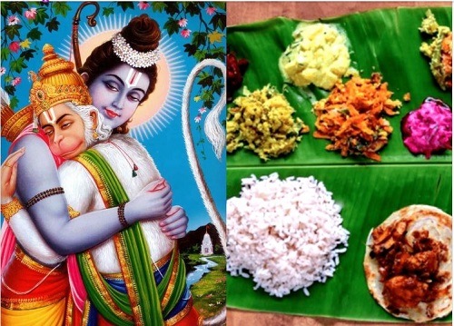 Ram, Hanuman and Banana Leaf